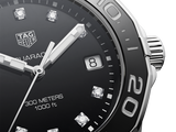 Tag Heuer Aquaracer Quartz Black Dial Two Tone Steel Strap Watch for Women - WAY131C.BA0913