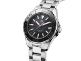 Tag Heuer Aquaracer Quartz 35mm Black Dial Silver Steel Strap Watch for Women - WAY131K.BA0748