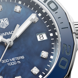 Tag Heuer Aquaracer 35mm Quartz Blue Dial Silver Steel Strap Watch for Women - WSY131L.BA0748