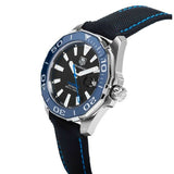 Tag Heuer Aquaracer Calibre 5 Automatic Black Dial Black Nylon Strap Watch for Men - WAY201C.FC6395