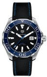 Tag Heuer Aquaracer Calibre 5 Automatic Black Dial Black Nylon Strap Watch for Men - WAY201C.FC6395