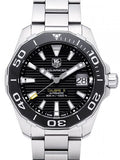 Tag Heuer Aquaracer Automatic Black Dial Silver Steel Strap Watch for Men - WAY211A.BA0928