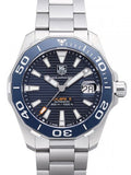 Tag Heuer Aquaracer Calibre 5 Blue Dial Silver Steel Strap Watch for Men - WAY211C.BA0928