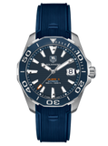 Tag Heuer Aquaracer Calibre 5 Blue Dial Blue Silicone Strap Watch for Men -  WAY211C.FT6155