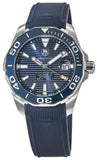 Tag Heuer Aquaracer Calibre 5 Blue Dial Blue Silicone Strap Watch for Men -  WAY211C.FT6155