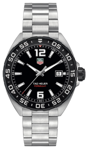 Tag Heuer Formula 1 Quartz 41mm Black Dial Silver Steel Strap Watch for Men - WAZ1110.BA0875