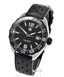 Tag Heuer Formula 1 Quartz 41mm Black Dial Black Rubber Strap Watch for Men - WAZ1110.FT8023