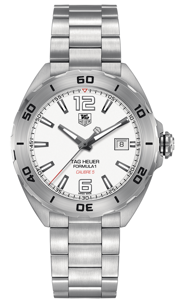 Tag Heuer Formula 1 Calibre 5 Automatic White Dial Silver Steel