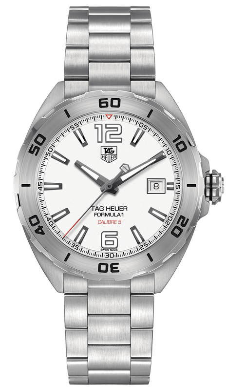  Tag Heuer Formula 1 Calibre 5 Automatic White Dial Silver Steel Strap Watch for Men - WAZ2114.BA0875 by Tag Heuer sold by Watch Connection