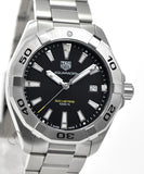 Tag Heuer Aquaracer Black Dial Silver Steel Strap Watch for Men - WBD1110.BA0928