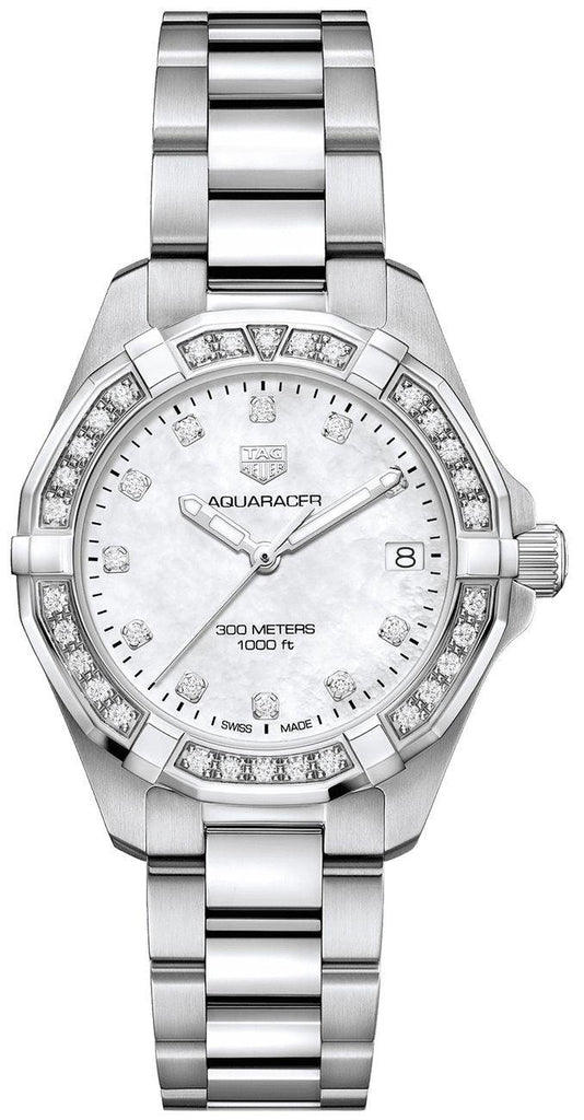 Tag Heuer Aquaracer White Mother of Pearl Dial Ladies Watch