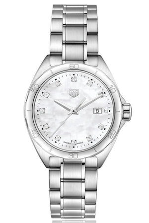 Tag Heuer Formula 1 White Mother of Pearl Dial Silver Steel Strap Watch for Women - WBJ1319.BA0666