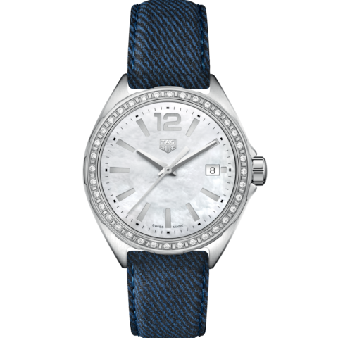 Tag Heuer Formula 1 Quartz 35mm Mother of Pearl Dial Blue Strap Watch for Women - WBJ131A.FC8251