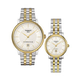 Tissot T Classic Carson Premium White Dial Two Tone Stainless Steel Strap Watch for Women - T122.207.22.031.00