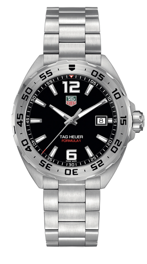 Tag Heuer Formula 1 Black Dial Silver Steel Strap Watch for Men - WAZ1112.BA0875