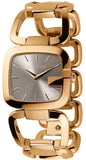 Gucci G Gucci Sunbrushed Brown Dial Rose Gold Steel Strap Watch For Women - YA125511