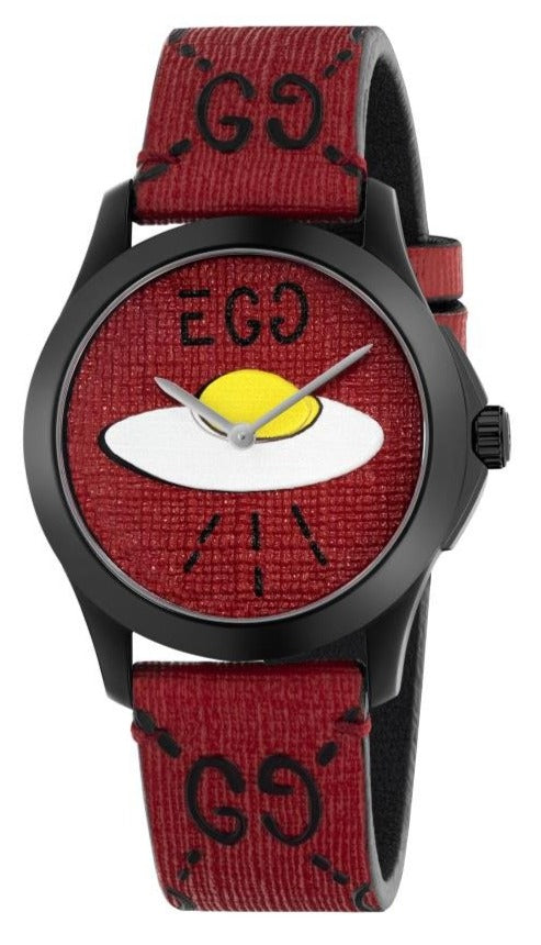 ★追跡便発送★GUCCI G-Timeless Cherry Red Watch YA1264041 GUCCI G-Timeless Red Mother of Pearl Dial Women's Watch