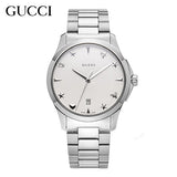 Gucci G Timeless White Dial Silver Steel Strap Watch For Women - YA1264028A
