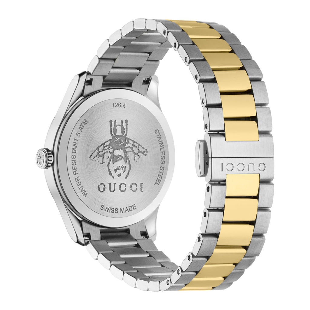 Gucci G Timeless Silver Dial Two Tone Steel Strap Watch For Women - YA126599