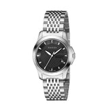 Gucci G Timeless Black Dial Silver Steel Strap Watch For Women - YA126502