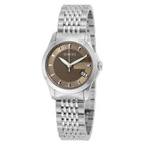 Gucci G Timeless Brown Dial Silver Steel Strap Watch For Women - YA126503