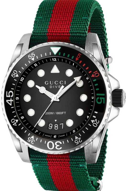 Gucci watch black green red hotsell