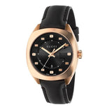 Gucci GG2570 Black Dial Leather Strap Watch For Women - YA142407
