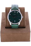 Gucci G-Timeless Mother of Pearl Green Dial Green Leather Strap Watch For Women - YA1264042