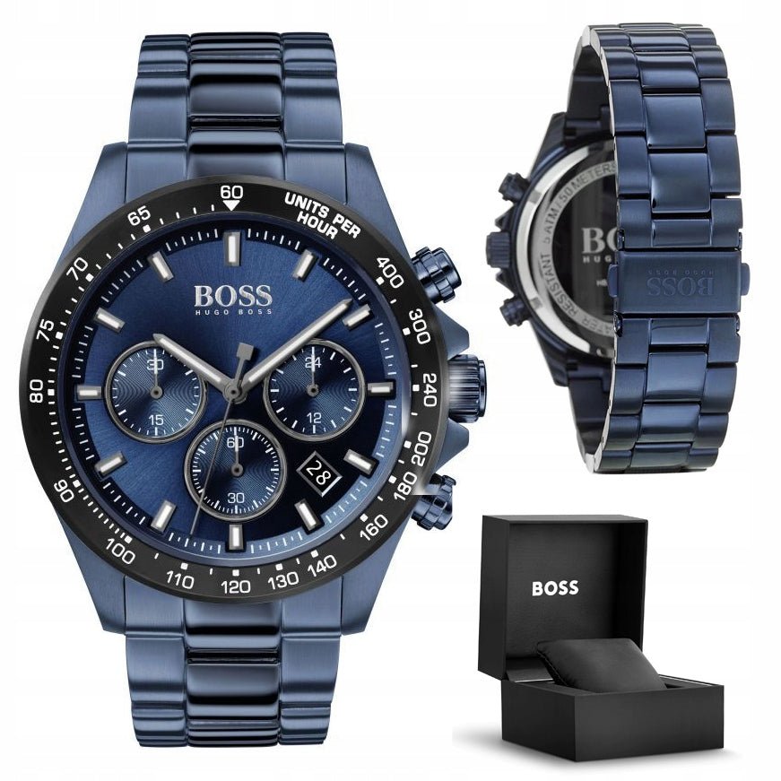 Hugo Boss Hero Lux Steel Watch Strap Sport for Blue Men Dial Blue