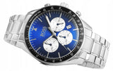 Hugo Boss Chronograph Blue Dial Silver Steel Strap Watch for Men - 1513630