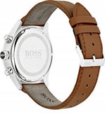 Hugo Boss Champion White Dial Brown Leather Strap Watch for Men - 1513879