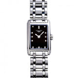 Longines Dolcevita 17.4mm Black Dial Silver Steel Strap Watch for Women - L5.258.4.57.6