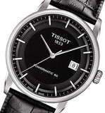 Tissot T Classic Luxury Black Dial Black Leather Strap Watch For Men - T086.407.16.051.00