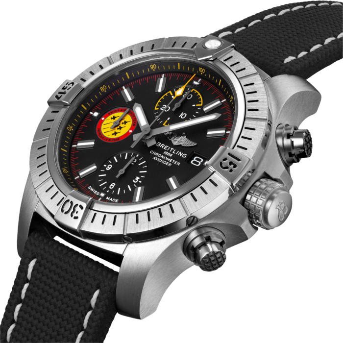 Breitling Avenger Chronograph 45mm Swiss Air Force Team Black Dial