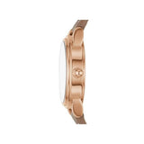 Marc Jacobs Corie White Dial Light Brown Leather Strap Watch for Women - MJ1581