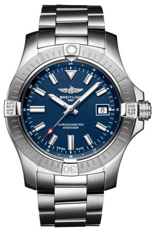 Breitling Avenger Automatic 43mm Blue Dial Silver Steel Strap Watch for Men - A17318101C1A1