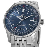 Breitling Navitimer Automatic 41mm Blue Dial Silver Steel Strap Watch for Men - A17326161C1A1