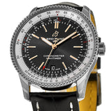 Breitling Navitimer 1 Automatic 41mm Black Dial Black Leather Strap Mens Watch - A17326211B1P2