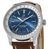 Breitling Navitimer 1 Automatic 41mm Blue Dial Brown Leather Strap Mens Watch - A17326211C1P1