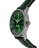 Breitling Navitimer Automatic 41mm Green Dial Green Leather Strap Watch for Men - A17326361L1P1