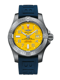 Breitling Avenger II Seawolf Yellow Dial Blue Rubber Strap 45mm Mens Watch - A1733110/I519/157S