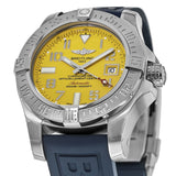 Breitling Avenger II Seawolf Yellow Dial Blue Rubber Strap 45mm Mens Watch - A1733110/I519/157S