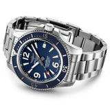 Breitling Superocean Automatic 42mm Blue Dial Silver Steel Strap Watch for Men - A17366D81C1A1