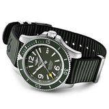 Breitling Superocean Automatic 44mm Outerknown Green Dial Green Nylon Strap Watch for Men - A17367A11L1W1