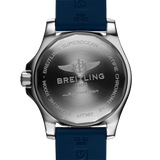 Breitling Superocean 44mm Automatic Blue Dial Blue Rubber Strap Watch for Men - A17367D81C1S2