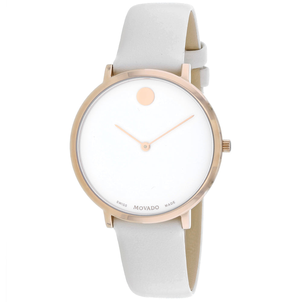 Movado Museum 70th Anniversary Special Edition White Dial White Leather ...