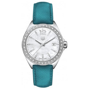 Tag Heuer Formula 1 Quartz Diamonds Mother of Pearl Dial Blue Leather Strap Watch for Women - WBJ131A.FC8256