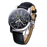 Tissot T Race PRC 200 Chronograph Quartz Black Dial Black Leather Strap Watch for Men - T17.1.526.52