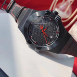 Maserati Potenza 3H STR Black Dial 42mm Leather Strap Watch For Men - R8851108010