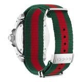 Gucci Dive White Dial Red & Green Nylon Strap Watch For Men - YA136207